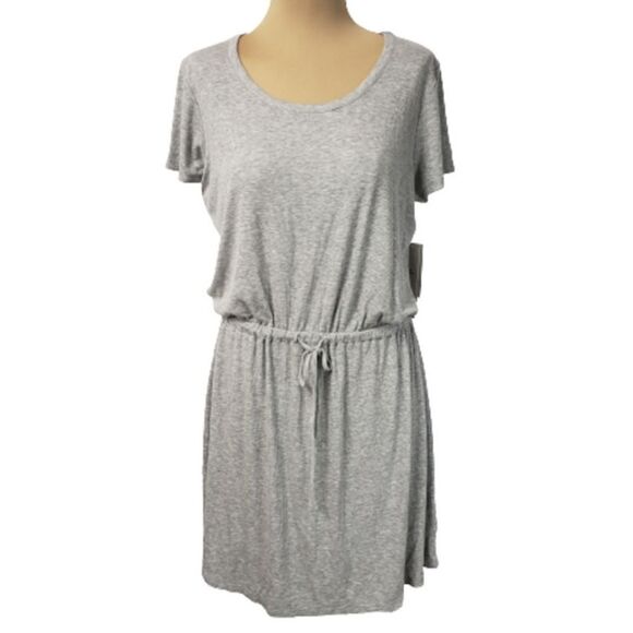 NWT Olive & Oak Casual Gray Drawstring Dress - Picture 2 of 7